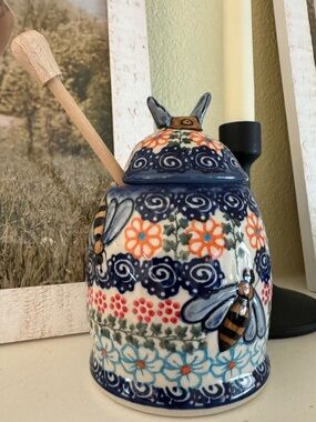 Polish Pottery honeypot from Andy’s in Poland